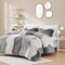 Edge Collections - 26" x 20" - Gray - Cassie Twin XL Ombre Faux Fur Comforter Set - 1 Set